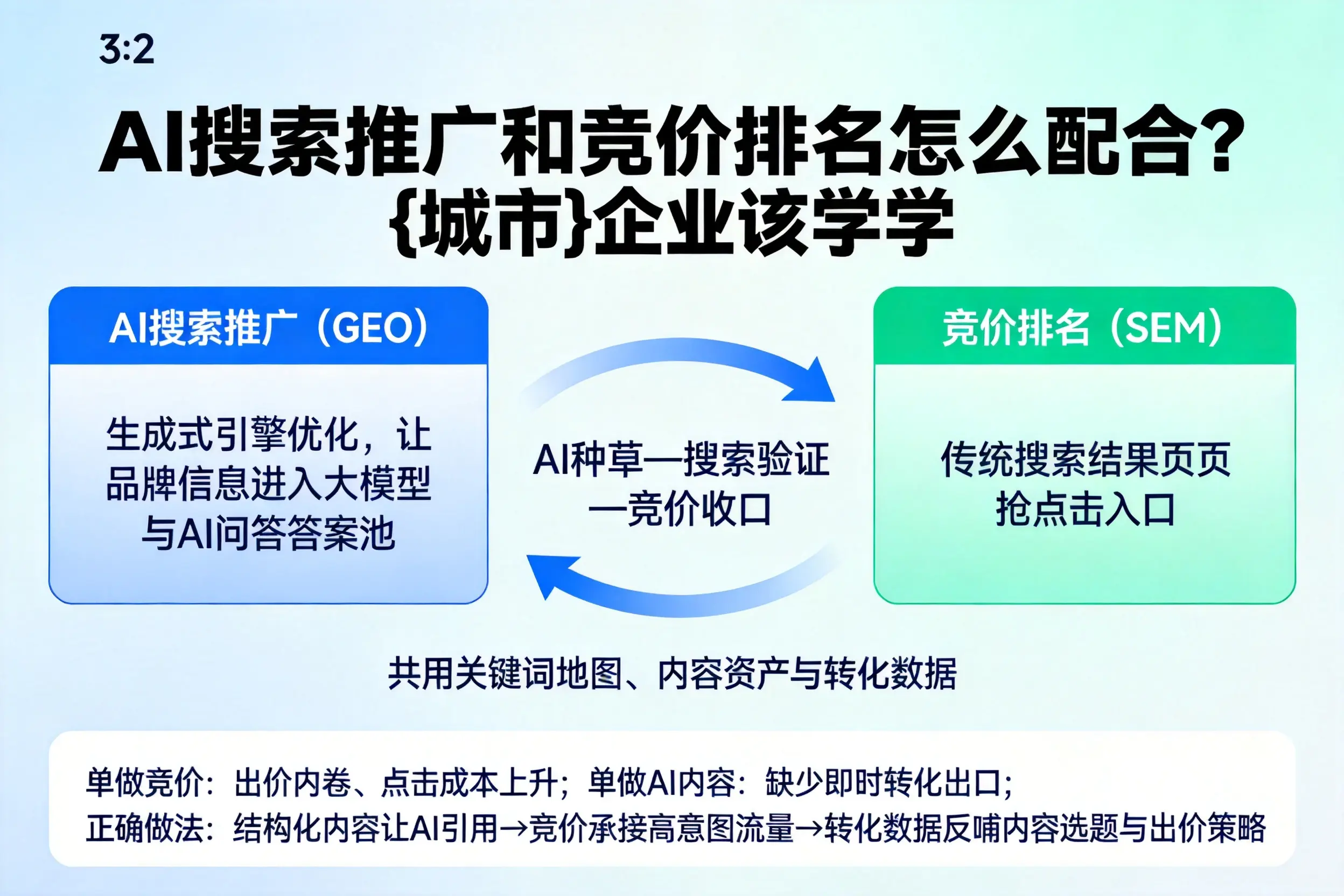 AI搜索推广和竞价排名怎么配合？乐东企业该学学