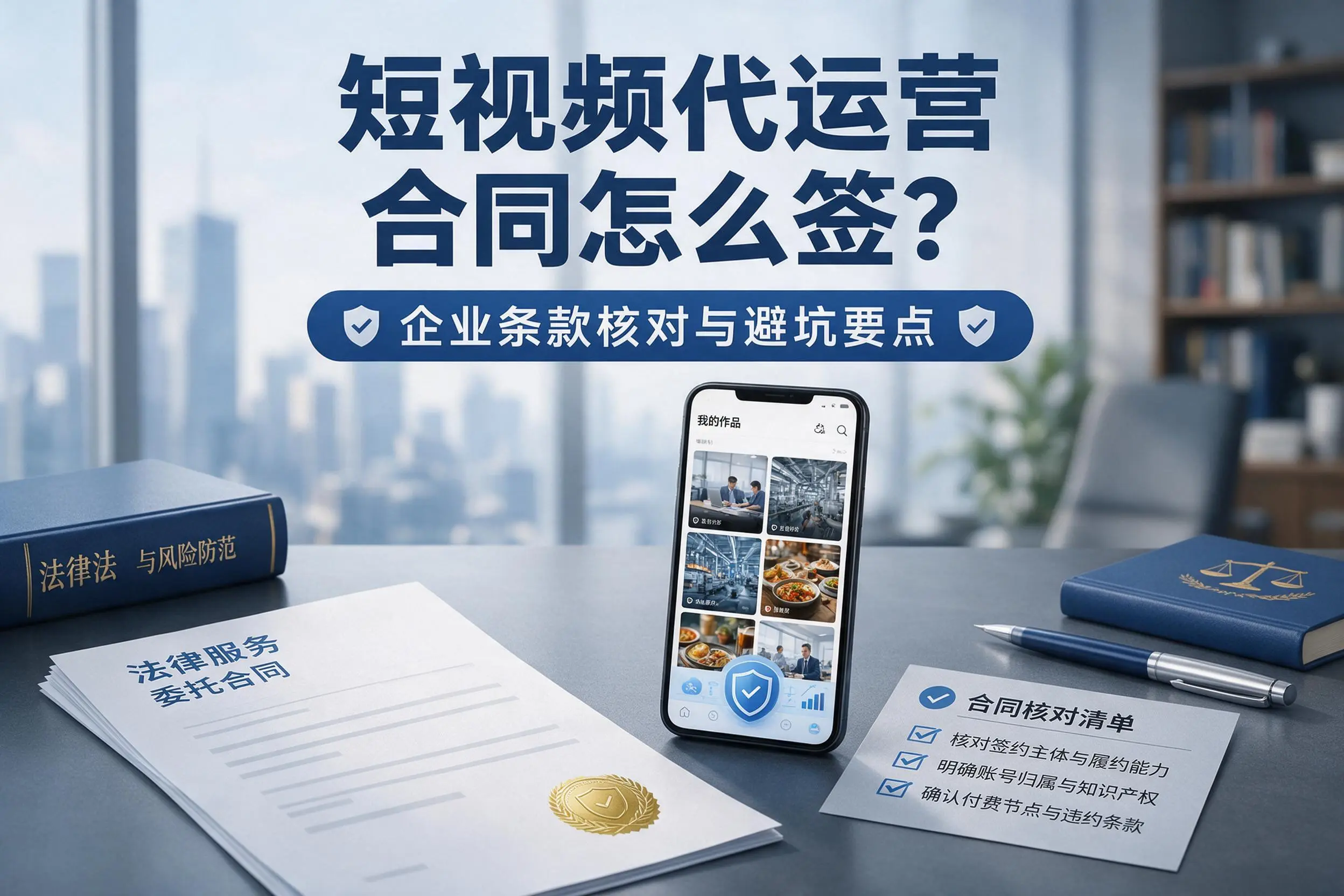 短视频代运营合同怎么签?乐东企业条款核对与避坑要点