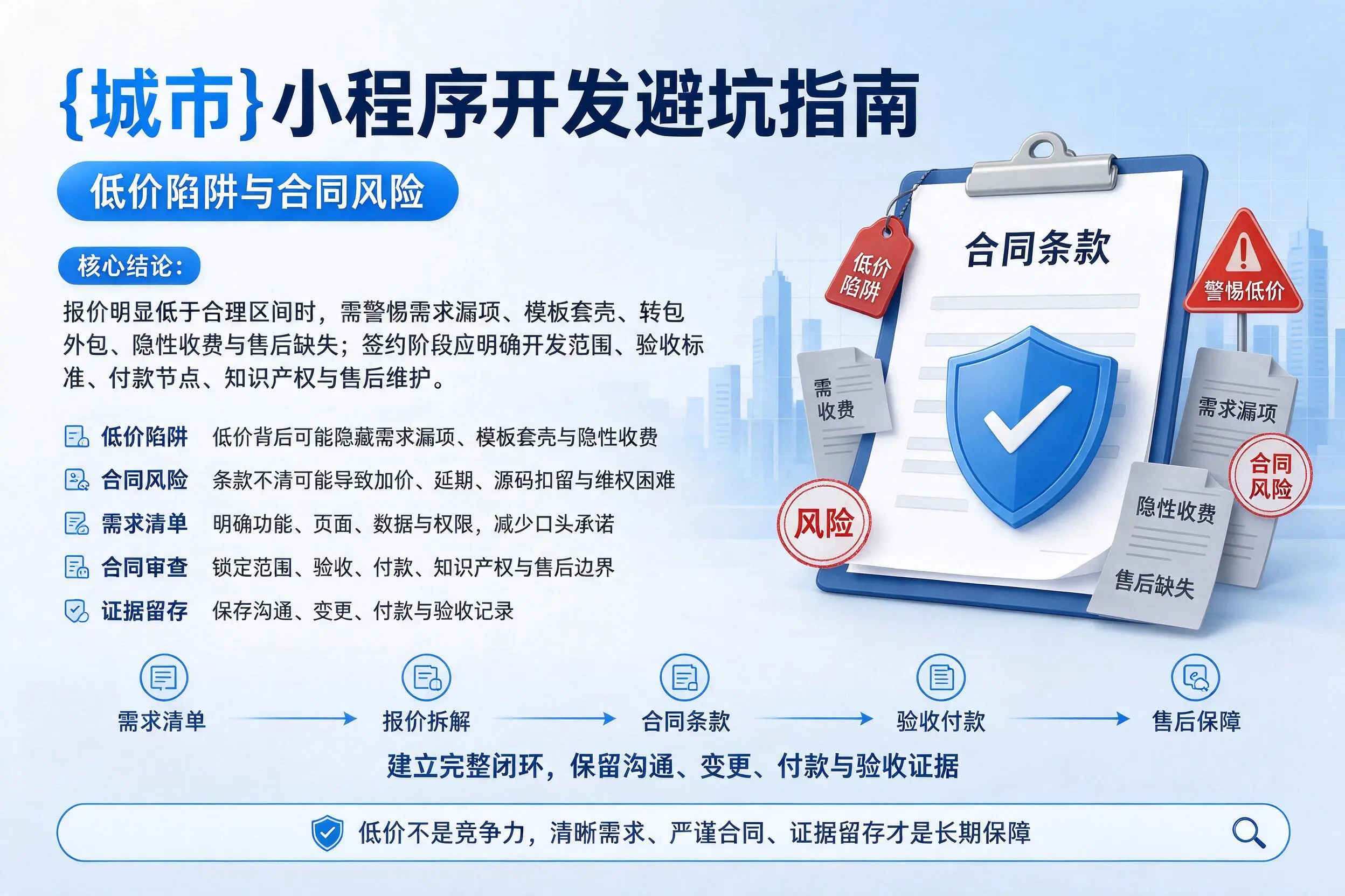 乐东小程序开发避坑指南:低价陷阱与合同风险