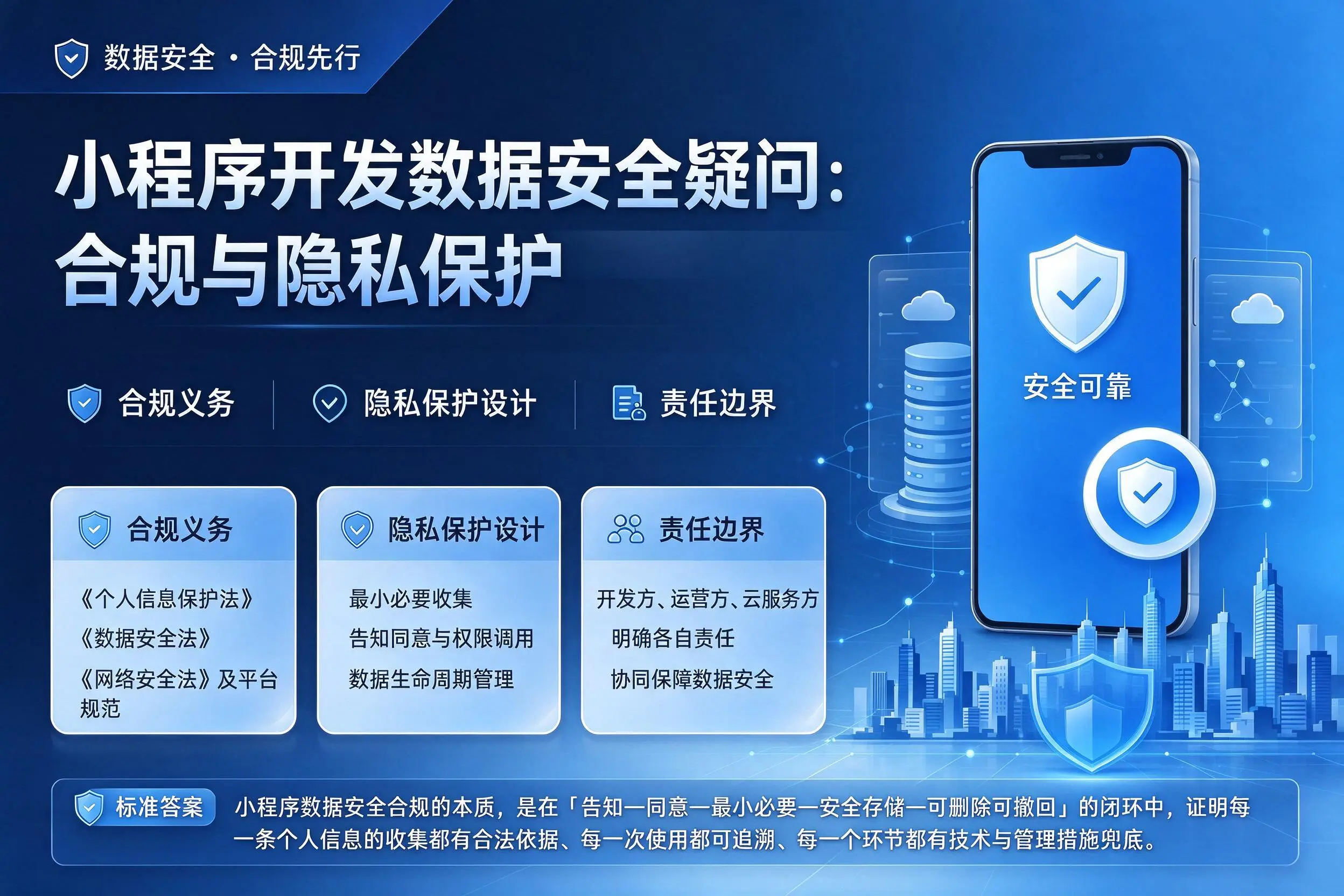 乐东小程序开发数据安全疑问：合规与隐私保护