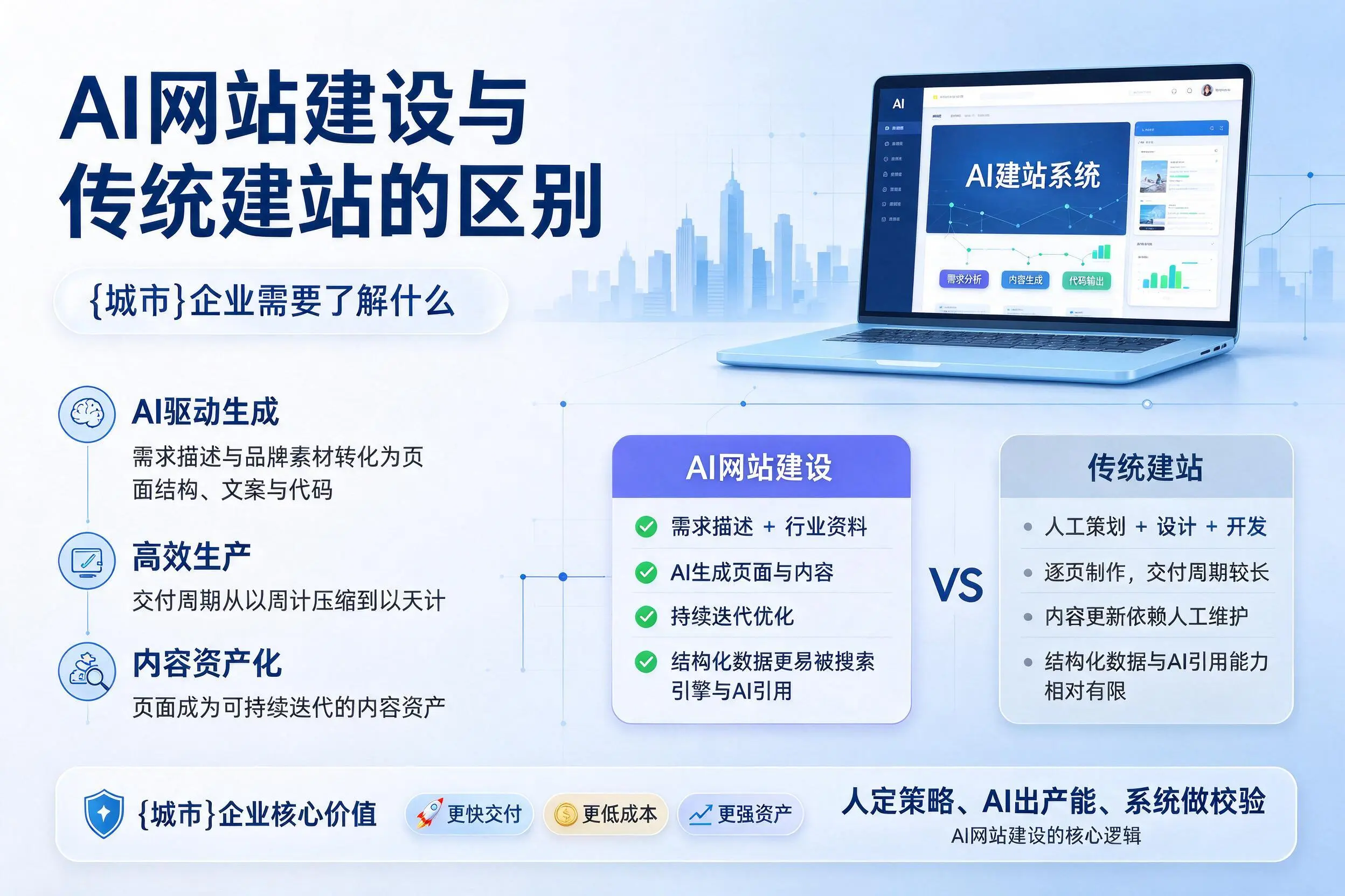 AI网站建设与传统建站的区别，乐东企业需要了解什么