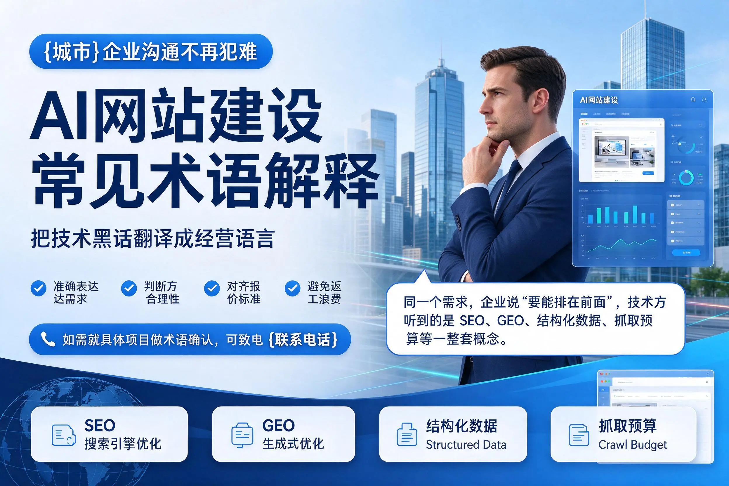 AI网站建设常见术语解释，乐东企业沟通不再犯难